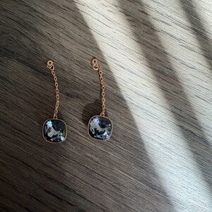 Swarovski Rose Gold and Silver Crystal Earrings
